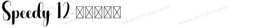 Speedy 12字体转换